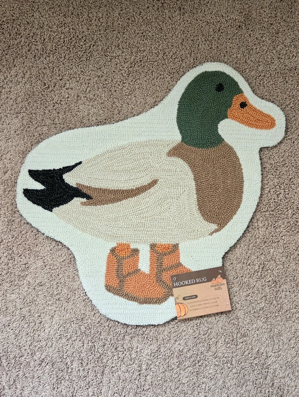 Floor Rug Bath Mat Duck Shaped  ~ cute novelty duck shaped floor mat